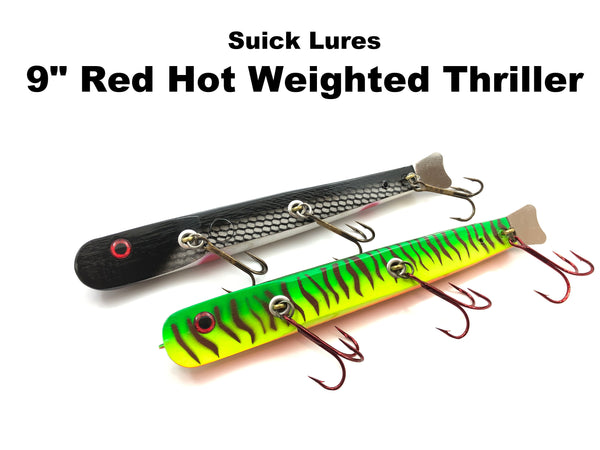 Suick Lures 9" RED HOT Weighted Thriller