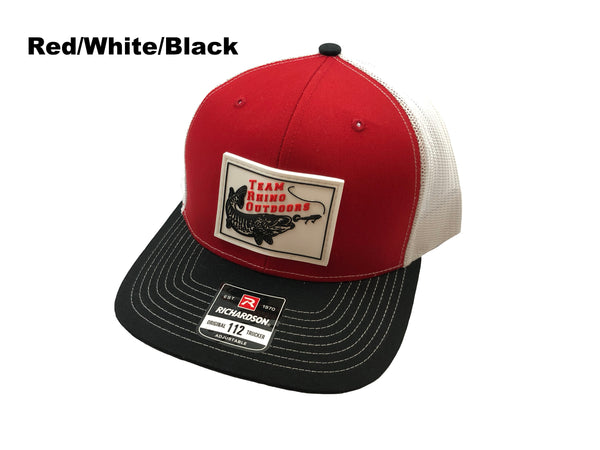 TRO - Richardson 112 Mid Profile Structured PVC Patch Hat - RED Logo (Various Colors)