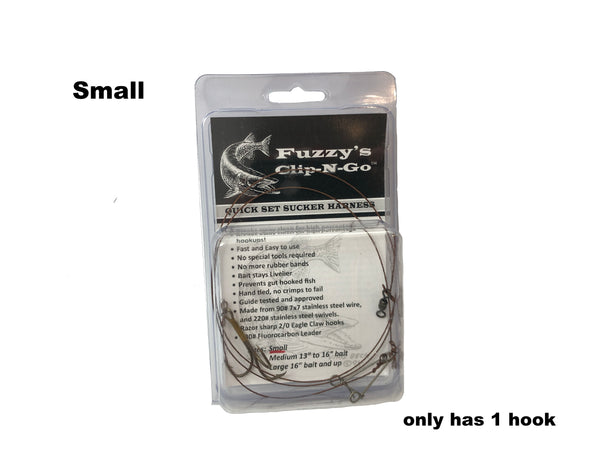 Shumway Tackle Fuzzy's Clip N Go Sucker Harness (3 sizes)