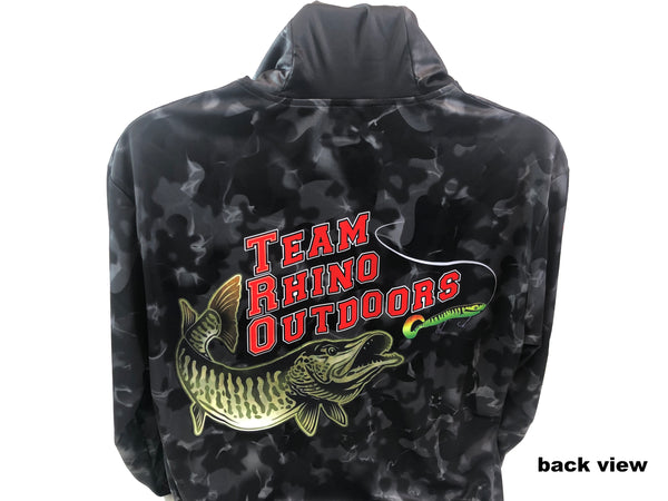 TRO - Black Smoke/Red Logo Long Sleeve HOODED Performance T