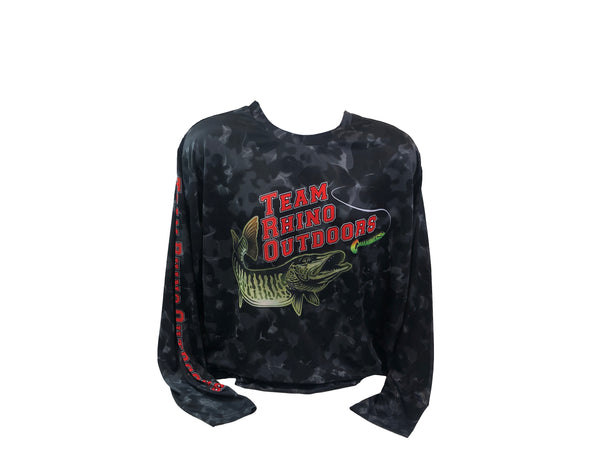 TRO - Black Smoke/Red Logo Long Sleeve Performance T