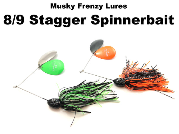 Musky Frenzy Lures 8/9 Stagger SPINNERBAIT