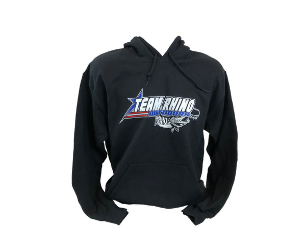 TRO - Red/White/Blue Logo - Black Hooded Sweatshirt