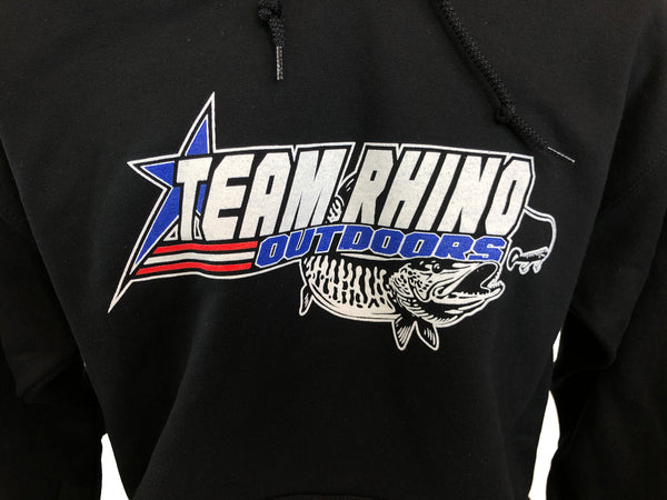 TRO - Red/White/Blue Logo - Black Hooded Sweatshirt