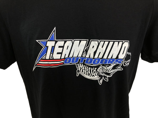 TRO - Red/White/Blue Logo - Black Short Sleeve T Shirt
