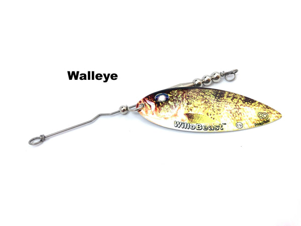 Whale Tail Plastics Willow Blade Attachment - Walleye