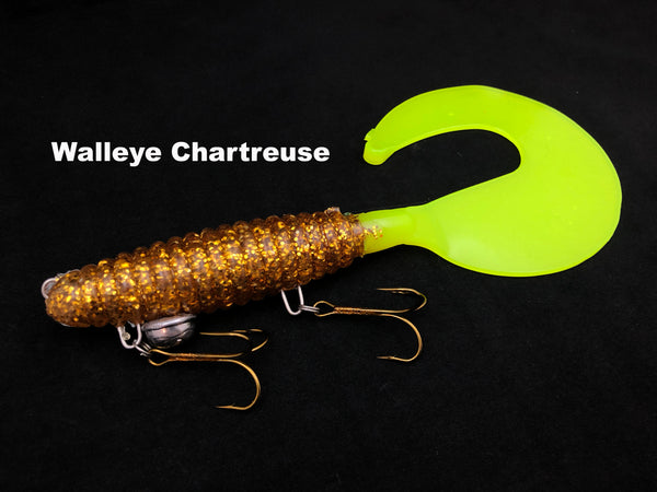 Whale Tail Plastics 8" Whale Tail - Walleye Chartreuse