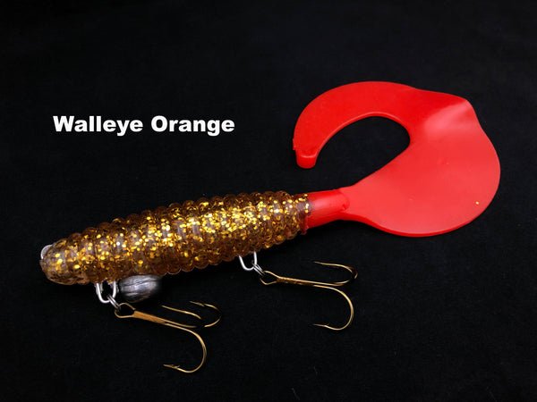 Whale Tail Plastics 8" Whale Tail - Walleye Orange