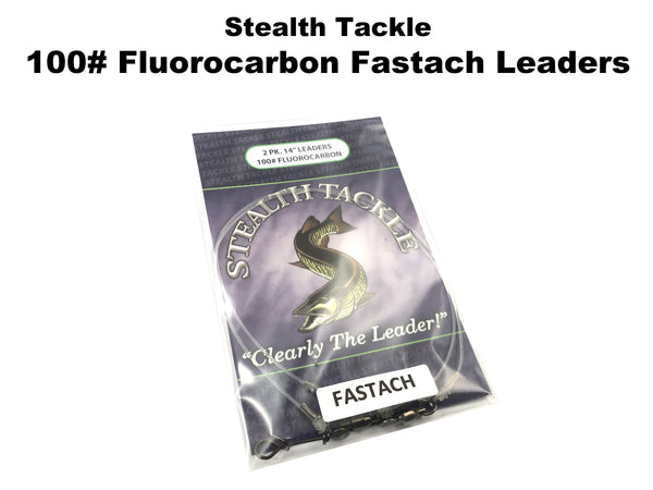 Stealth Tackle - 100# Fluorocarbon Fastach Leaders (ST100 Fastach 2 Pack)