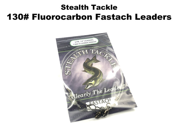 Stealth Tackle - 130# Fluorocarbon Fastach Leaders (ST130 Fastach 2 Pack)