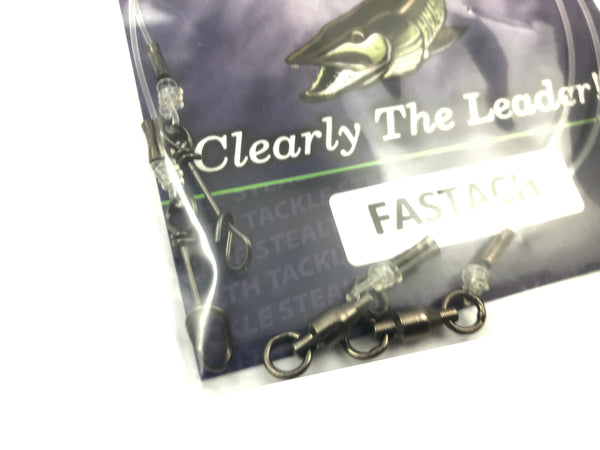 Stealth Tackle - 80# Fluorocarbon Fastach Leaders (ST80 Fastach 2 Pack)