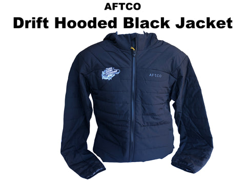 AFTCO Drift Hooded Black Jacket w/TRO Logo