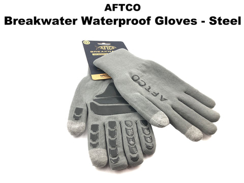 AFTCO - Breakwater Waterproof Fishing Gloves - Steel