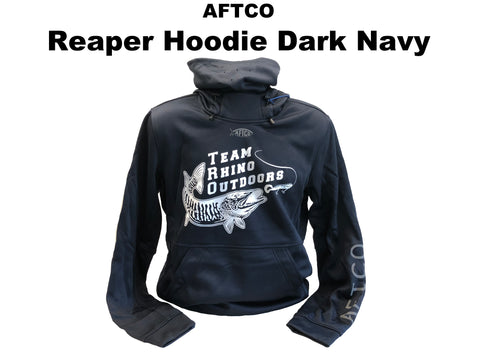 AFTCO - Reaper Hoodie Dark Navy with White Logo