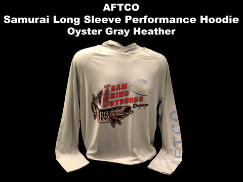 AFTCO - Samurai Long Sleeve Performance Hoodie Oyster Gray Heather