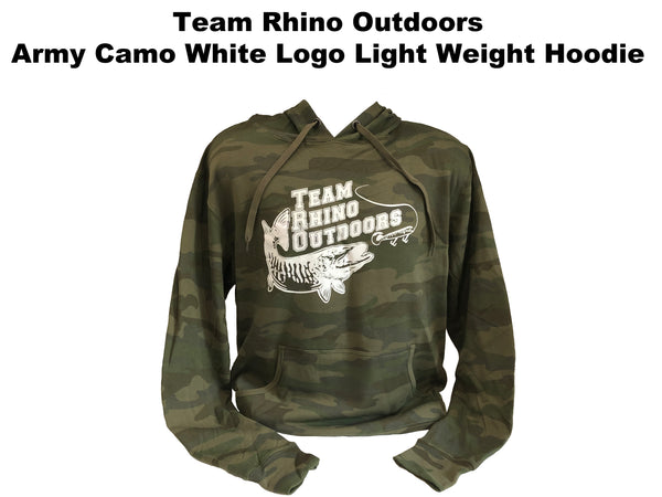 Army Camo White Logo Light Weight Hoodie
