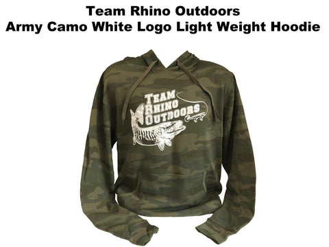 Army Camo White Logo Light Weight Hoodie