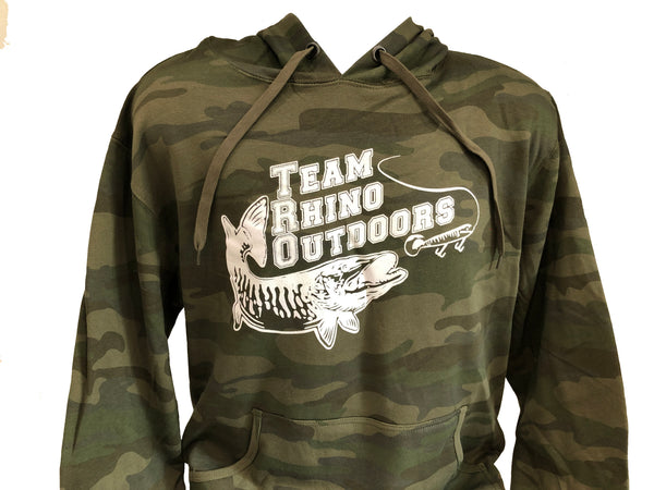 Army Camo White Logo Light Weight Hoodie