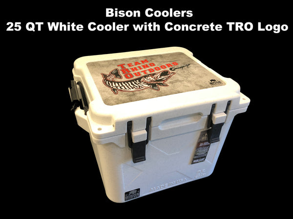 Bison 25 QT White Cooler with Concrete TRO Logo ($249.99 plus $25 Shipping)