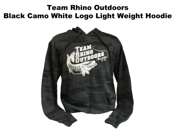 Black Camo White Logo Light Weight Hoodie