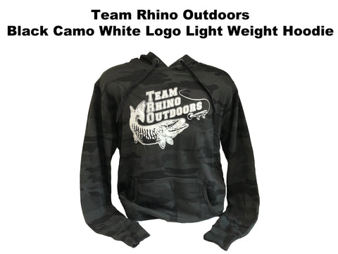 Black Camo White Logo Light Weight Hoodie