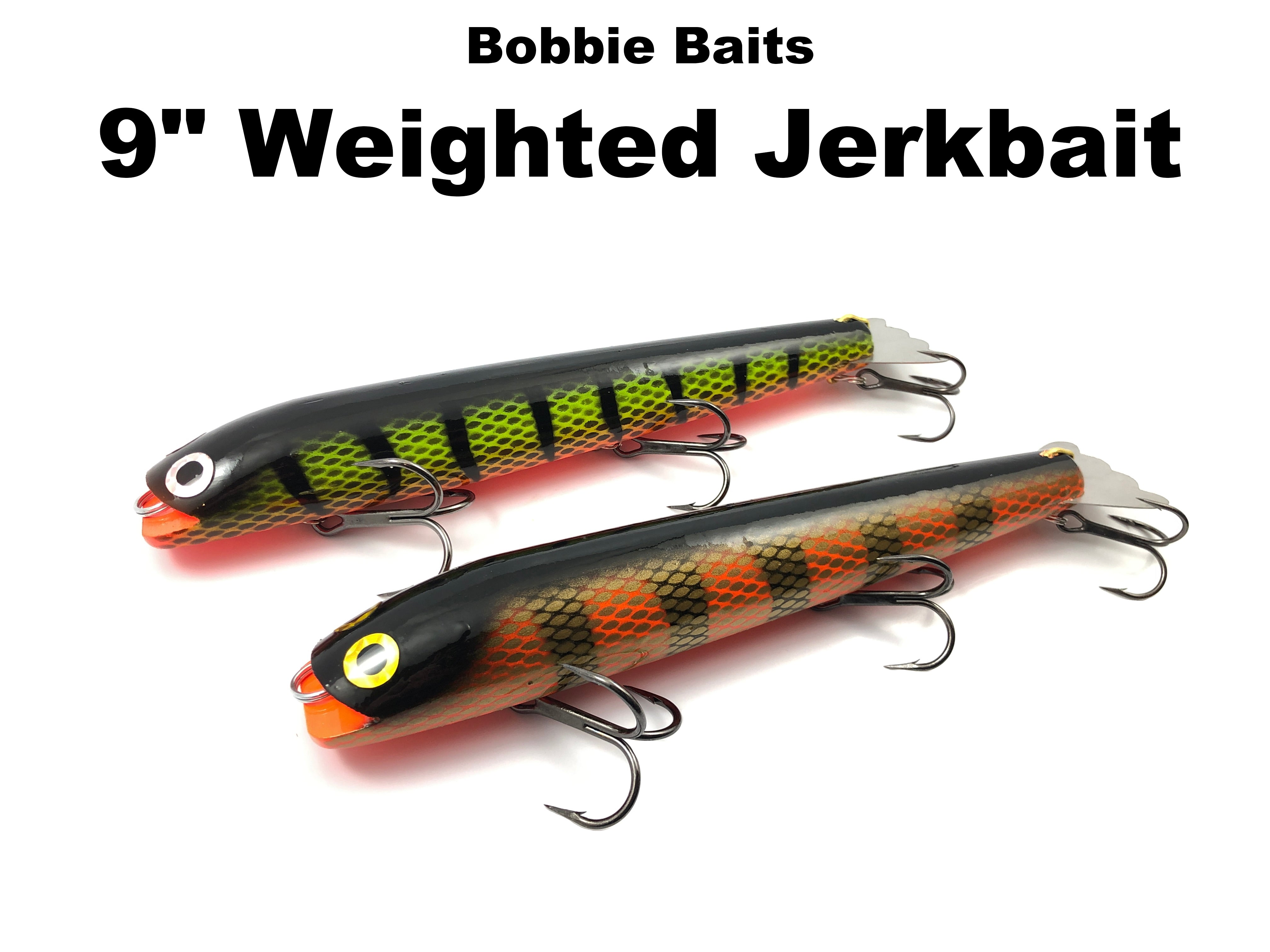 calculate the action of a fishing lure Bobbie Baits 9" Weighted Jerkbait – Team Rhino Outdoors LLC