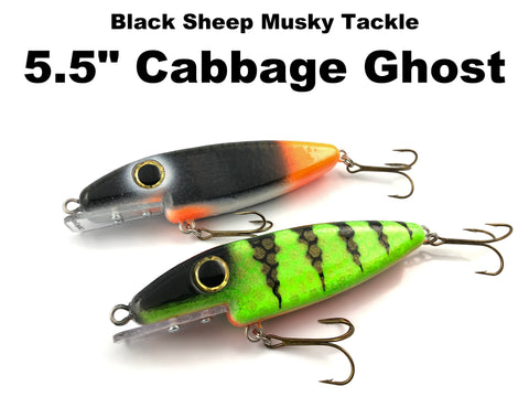 Black Sheep Musky Tackle 5.5" Cabbage Ghost