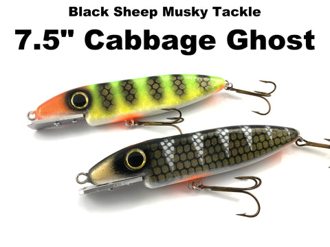 Black Sheep Musky Tackle 7.5" Cabbage Ghost