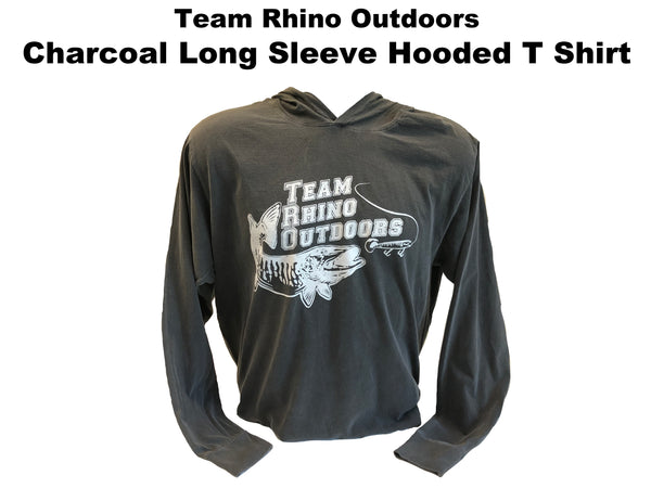 TRO Charcoal Long Sleeve Hooded T Shirt