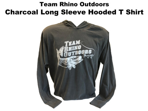 TRO Charcoal Long Sleeve Hooded T Shirt