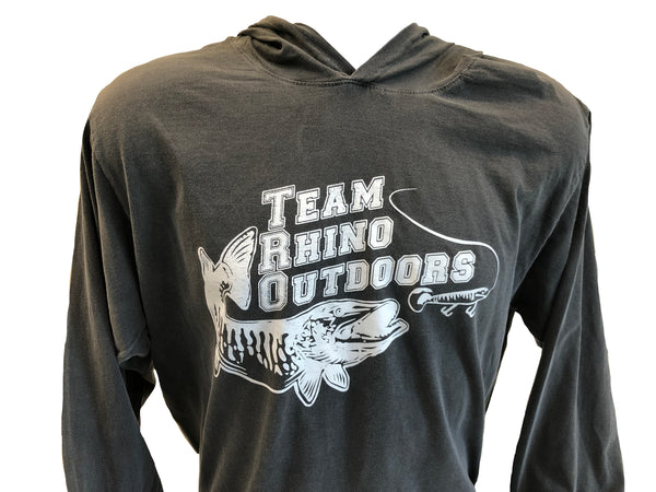 TRO Charcoal Long Sleeve Hooded T Shirt