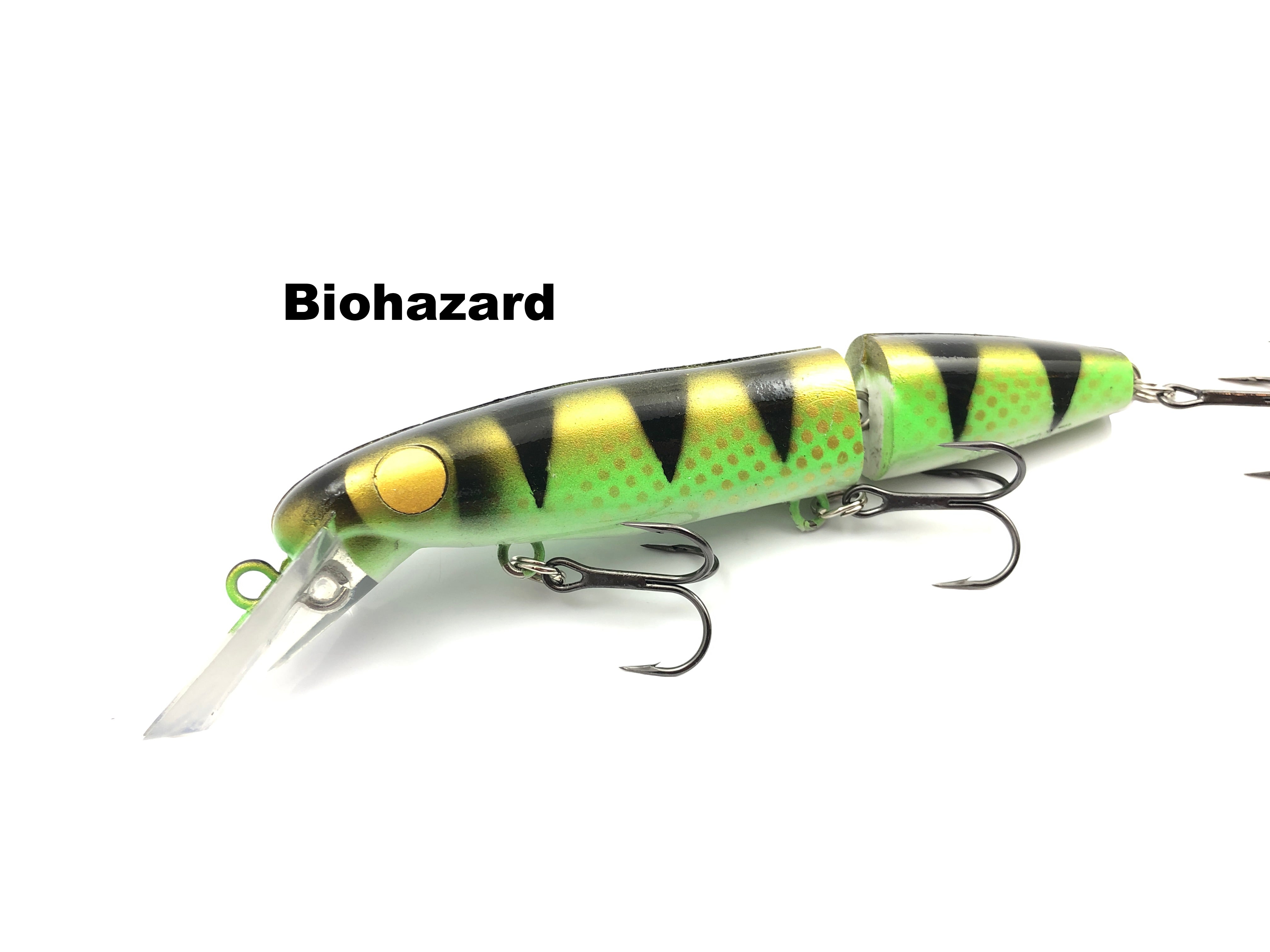 depth raider fishing lure JBO Jointed 8" BLUE Black SHAD and bottom bouncing. Joe Bucher Outdoors 6" Depth