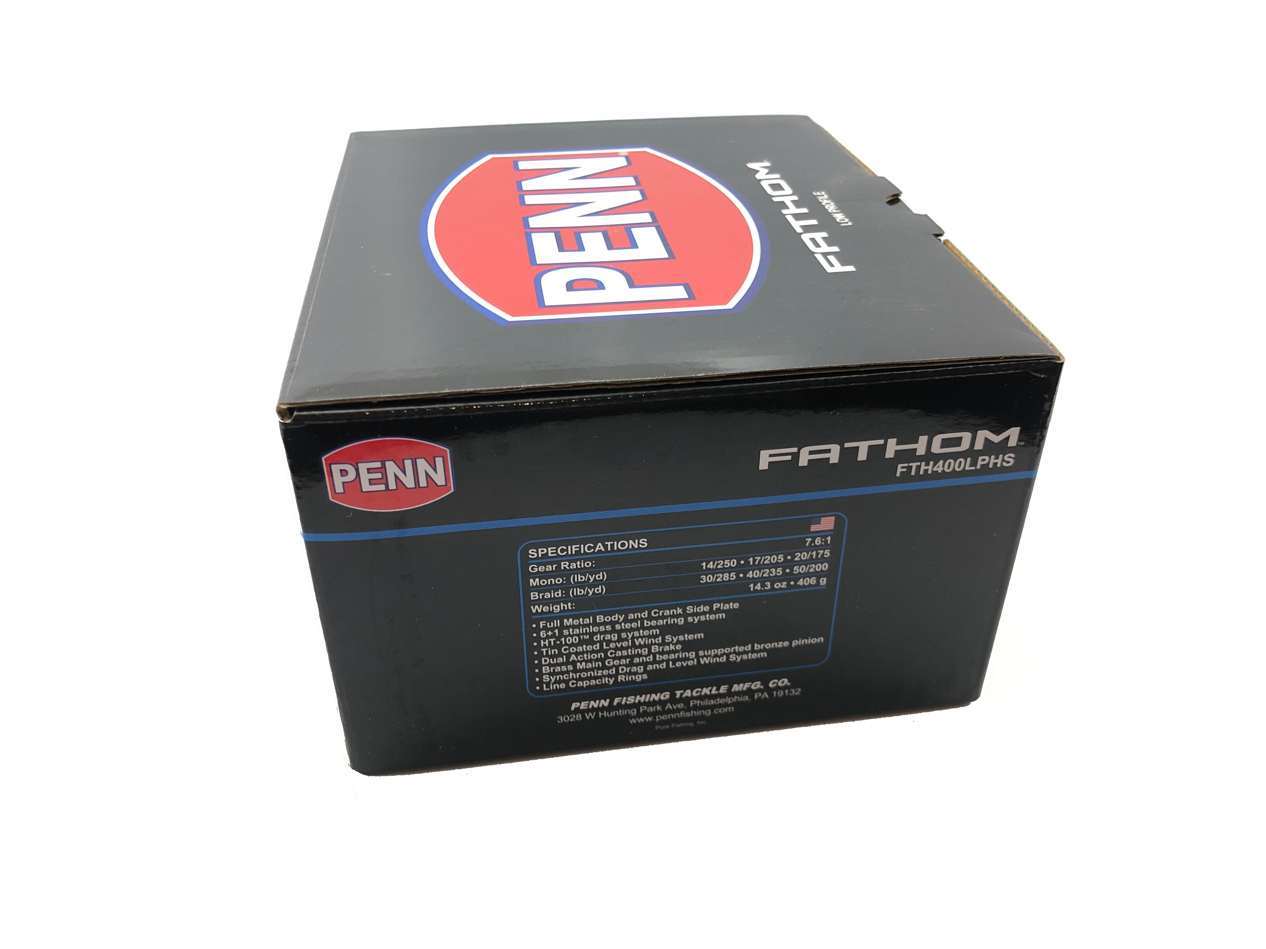 Penn FATHOM Low Profile High Speed Baitcast Reel FTH400LPHS
