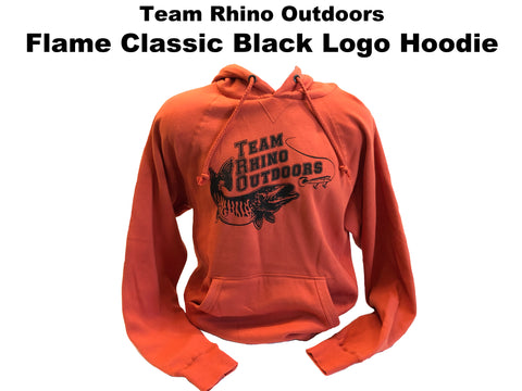 Team Rhino Outdoors - Flame Classic Black Logo Hoodie