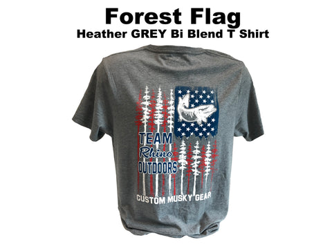 TRO - Forest Flag Heather GREY Bi Blend T Shirt