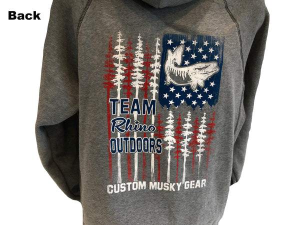 TRO - Forest Flag GUNMETAL Sanded Fleece Hoodie