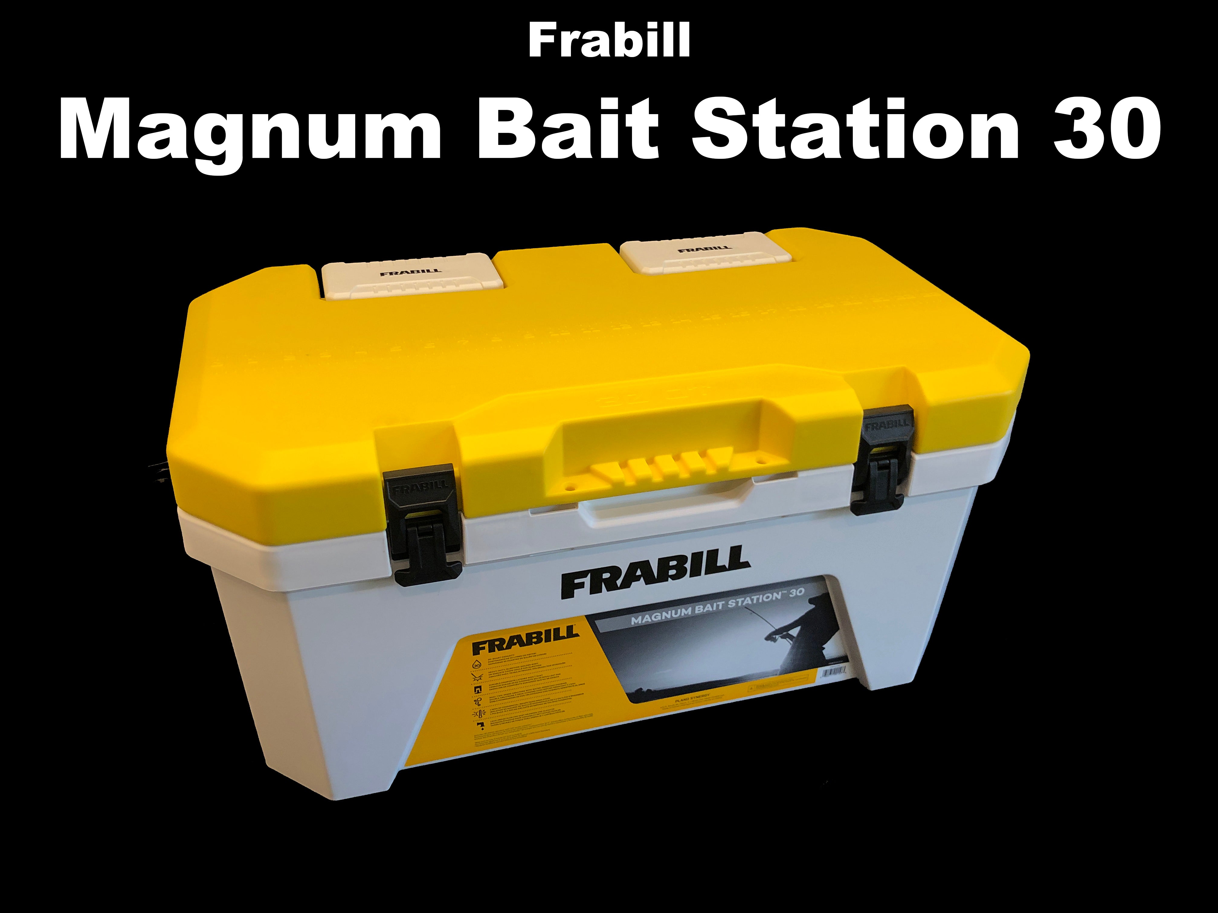 Frabill Magnum Bait Station 19 Quart Live Bait Well, White and Yellow MSRP  $74.99 Auction