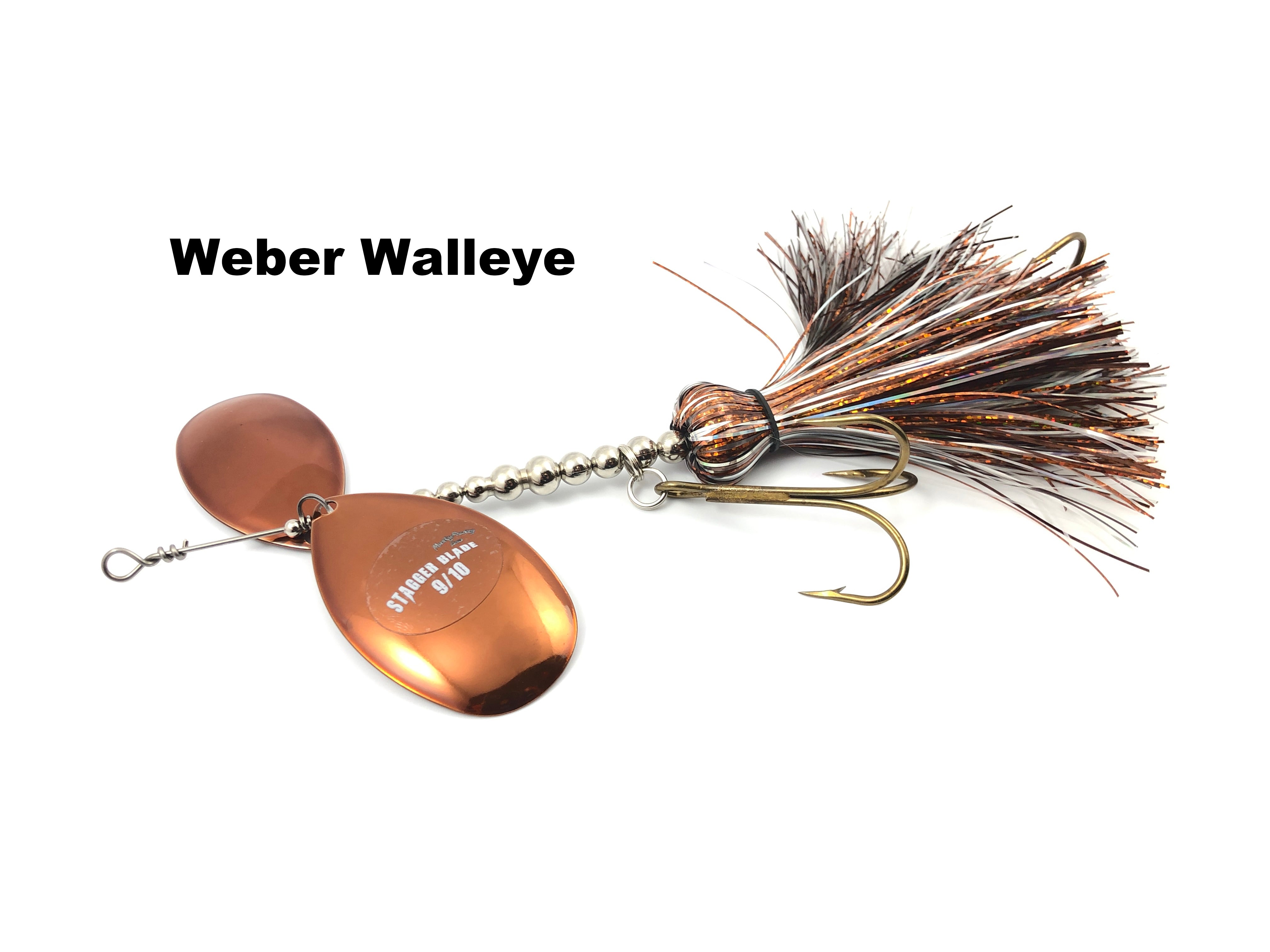 copper delta blades for musky fishing lures Series tied Skirts Musky Frenzy Lures IC12 Stagger