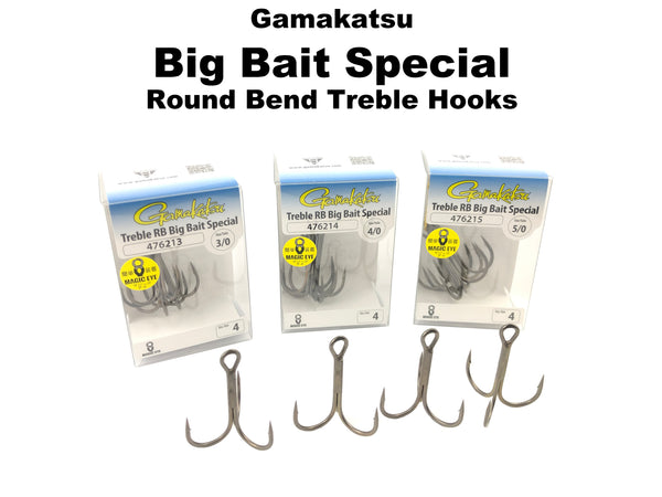 big fish hooks Gamakatsu SL12S Game Hook 4/0 paired with our stainless Trolling Lance hook Fishing Hooks Herring Crooked Mouth