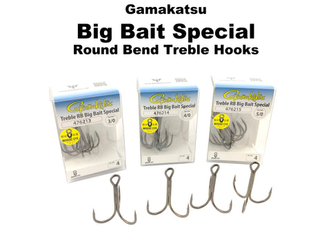 Gamakatsu Big Bait Special Round Bend Treble Hooks