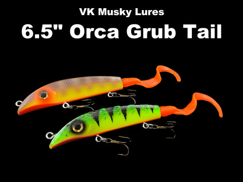 VK Musky Lures 6.5" Orca GRUB Tail