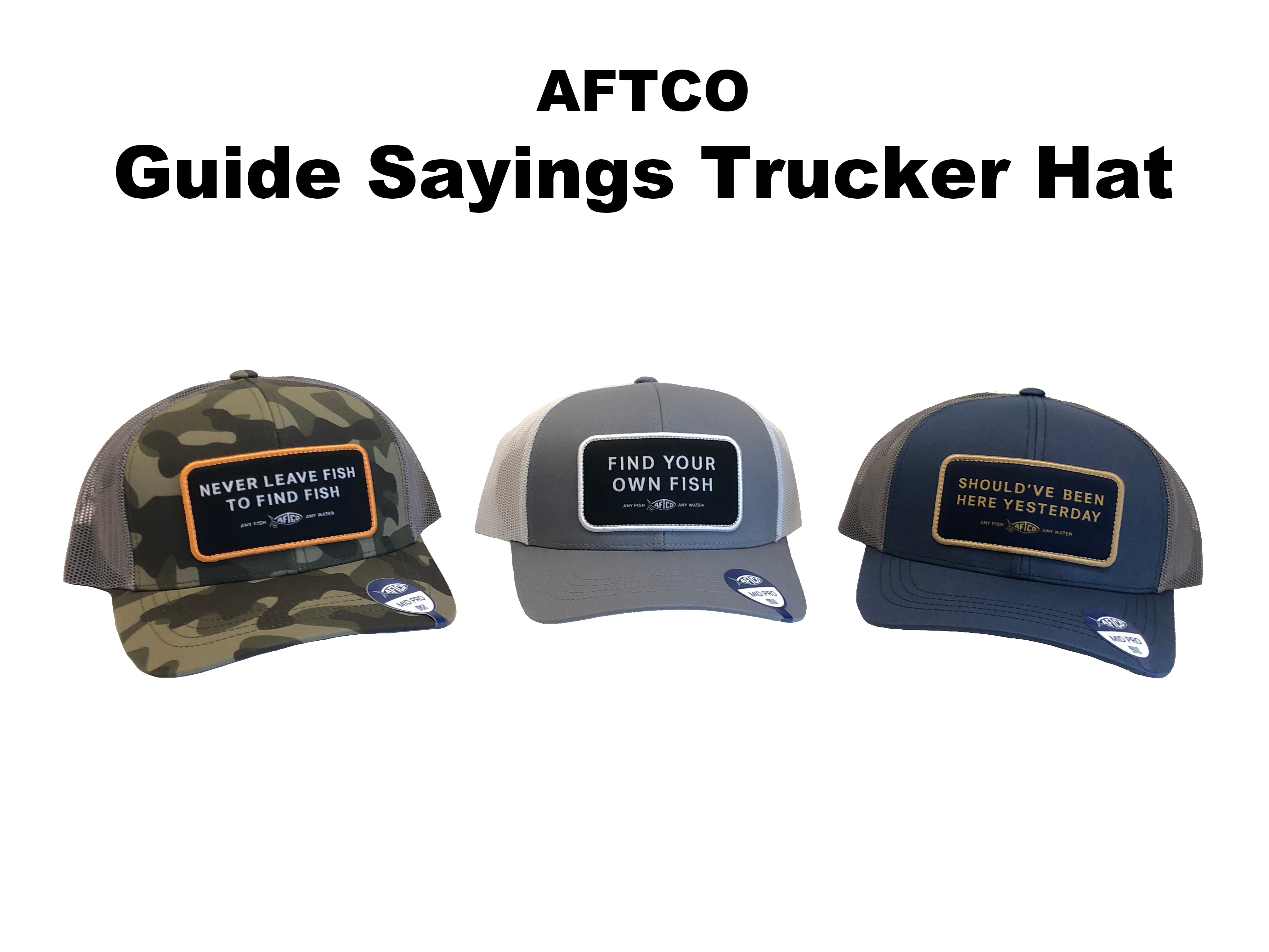 AFTCO Guide Sayings Trucker Hat (Multiple Styles) – Team Rhino Outdoors LLC AFTCO Guide Sayings Trucker Hat (Multiple Styles) – Team Rhino Outdoors LLC