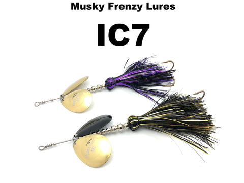 Dr.Fish 3 Pack Musky Spinners, Bucktail Spinnerbait French Blade 3