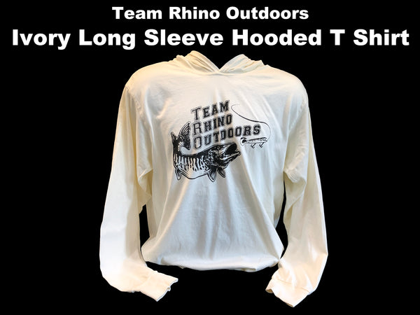 TRO Ivory Long Sleeve Hooded T Shirt