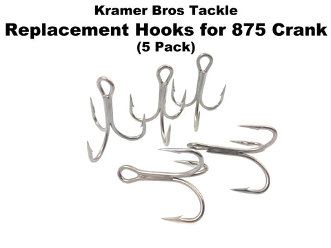 Kramer Bros Tackle - Replacement Hooks for 875 Crank (5 Pack)