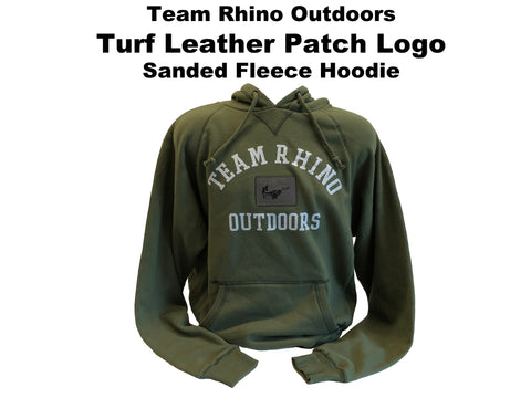 TRO - Turf Leather Patch Logo Sanded Fleece Hoodie