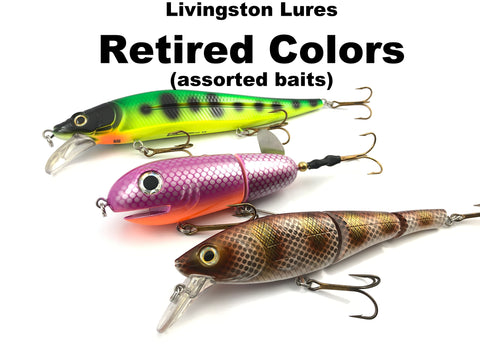 Livingston Lures Retired Colors (assorted baits)