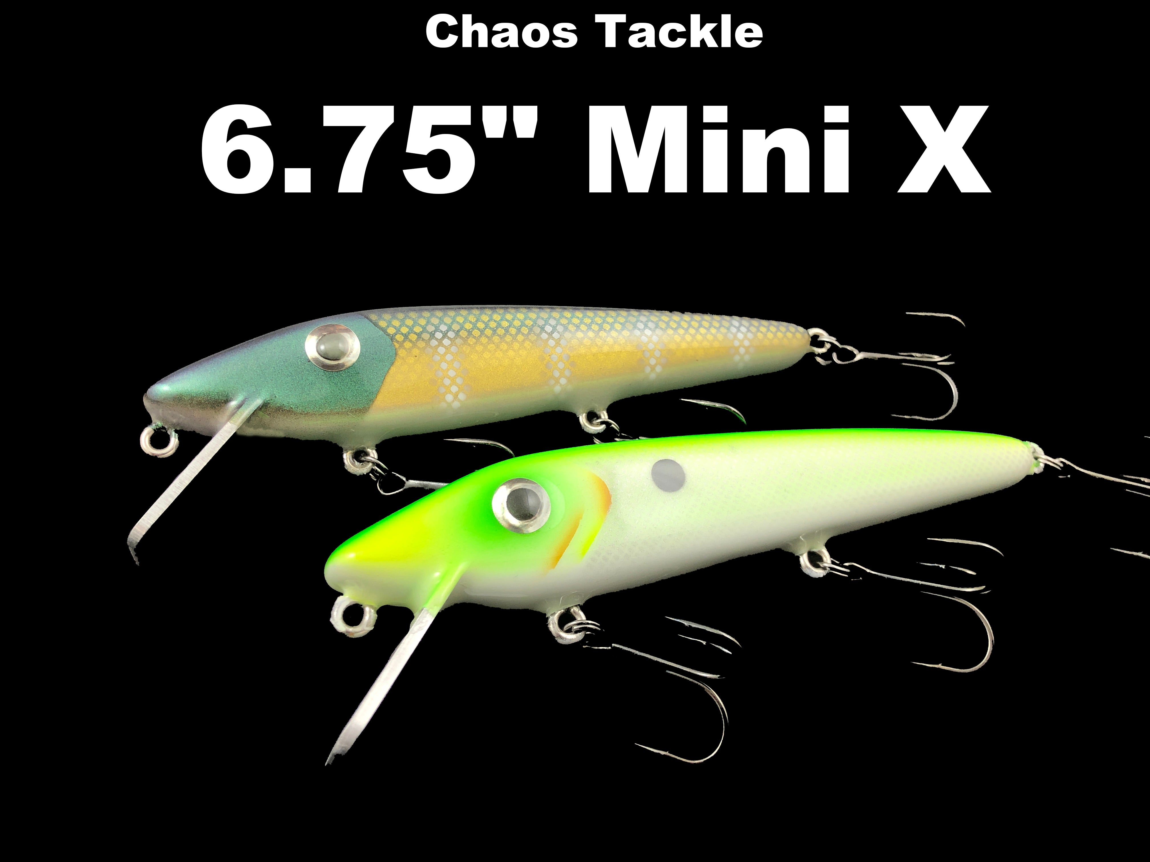 chaos fishing lures Chaos Tackle 6.75" Mini X – Team Rhino Outdoors LLC