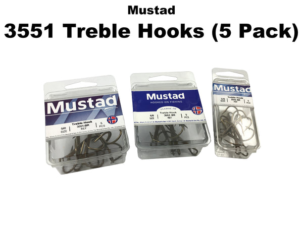 Mustad 3551 Treble Hooks (5 Pack)