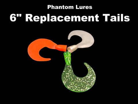 Phantom Lures 6" Replacement Tails (3 pack)